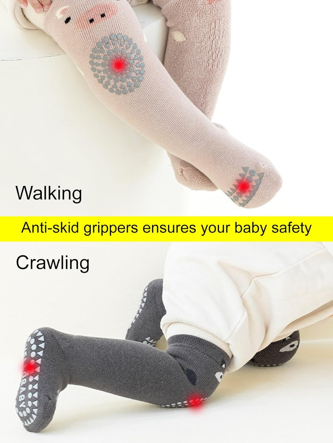 Toddler Baby Non Slip Knee High Sock Girl Boy Warm Thick Anti Skid Slipper Crawling Sock Newborn Tube Stocking 6 Pairs - Image 2