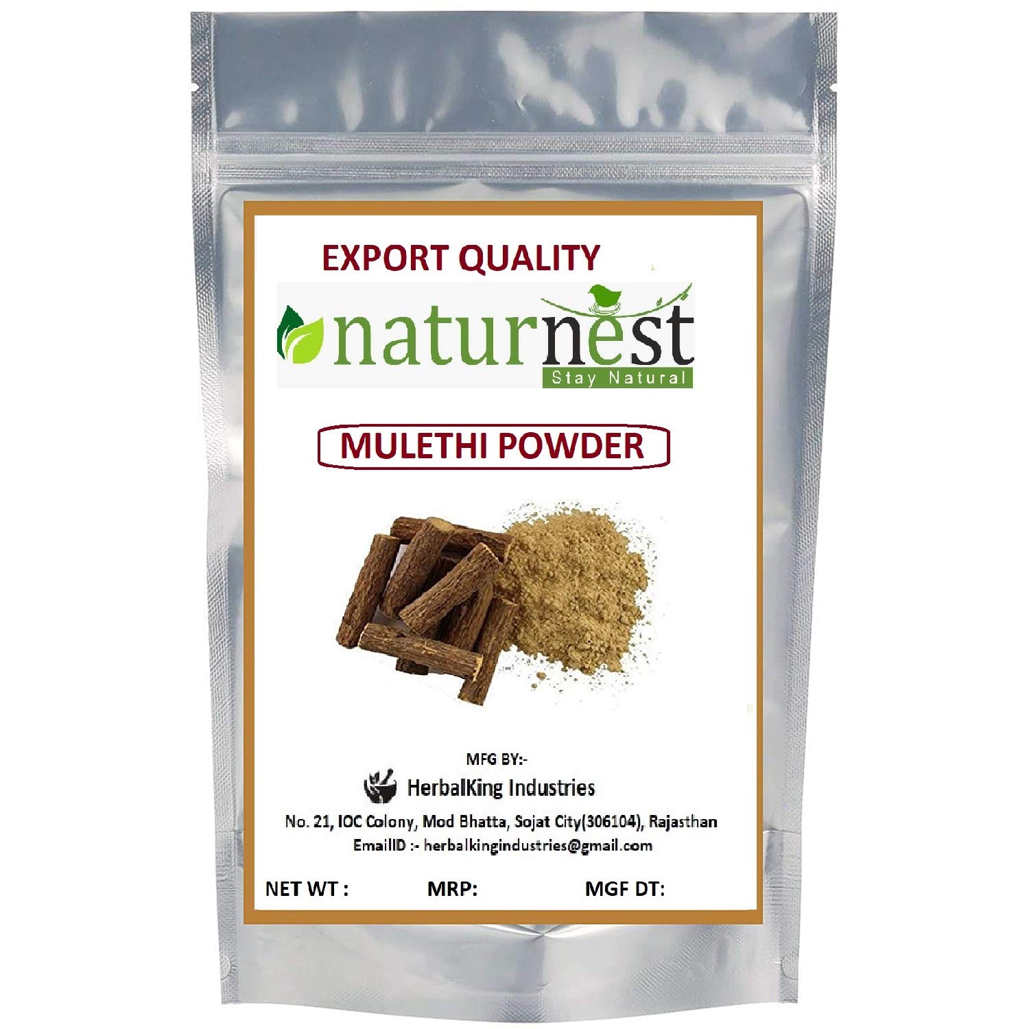 Pure & Natural Mulethi powder (Licorice) Powder For Face,Skin,Hair Care (100 gm)