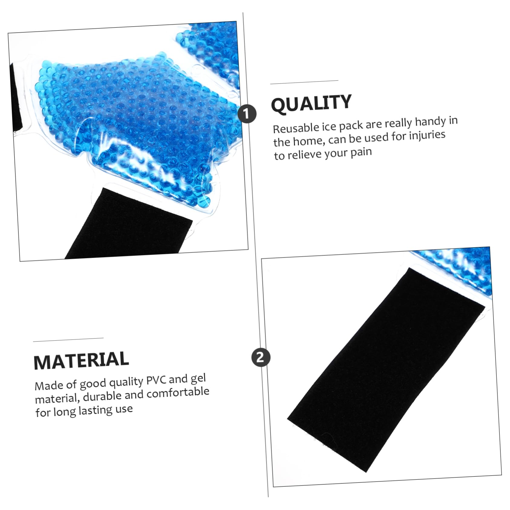 Borsa Ghiaccio per Caviglia e Piede in Gel Pvc Blu Riutilizzabile per Terapia Fredda e Calda Allevia Gonfiore per Infortuni e Riabilitazione