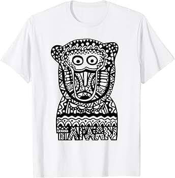 台湾限定 台湾猿　Tシャツ　ナショナルジオグラフィック　ベージュ Amazon | 台湾アボリジニ動物デザイン - 台湾猿 Tシャツ | T
