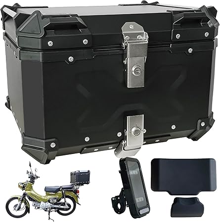 Amazon One Step バイク用リアボックス 大容量 55l アルミ 取付ベース付 鍵2本付 簡単脱着 フルフェイス対応 四角 バイクボックス トップケース Black 55l トップケース リアボックス 車 バイク Amazon One Step バイク用リアボックス 大容量 55l アルミ 取付ベース付 鍵2本付 簡単脱着 フルフェイス対応 四角 バイクボックス トップケース Black 55l トップケース リアボックス 車 バイク