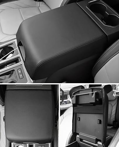 Miniatura 3 de INTGET Funda de consola central para Ford F150 Accesorios 2015-2020 2016 2017 2018 2019 Tapa central para reposabrazos de asiento de automóvil