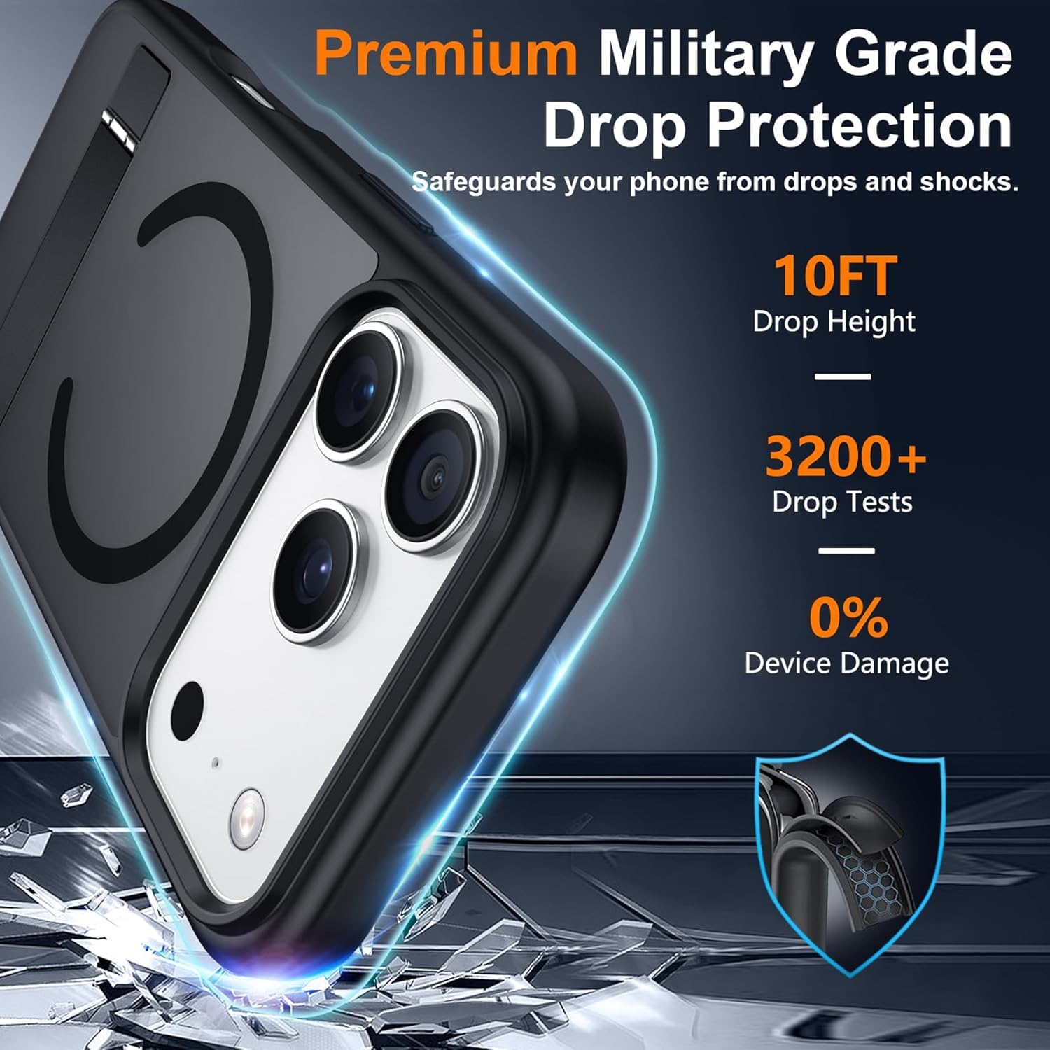 Elzzi iPhone 17 Pro/18 Pro Case - MagSafe & Kickstand -5