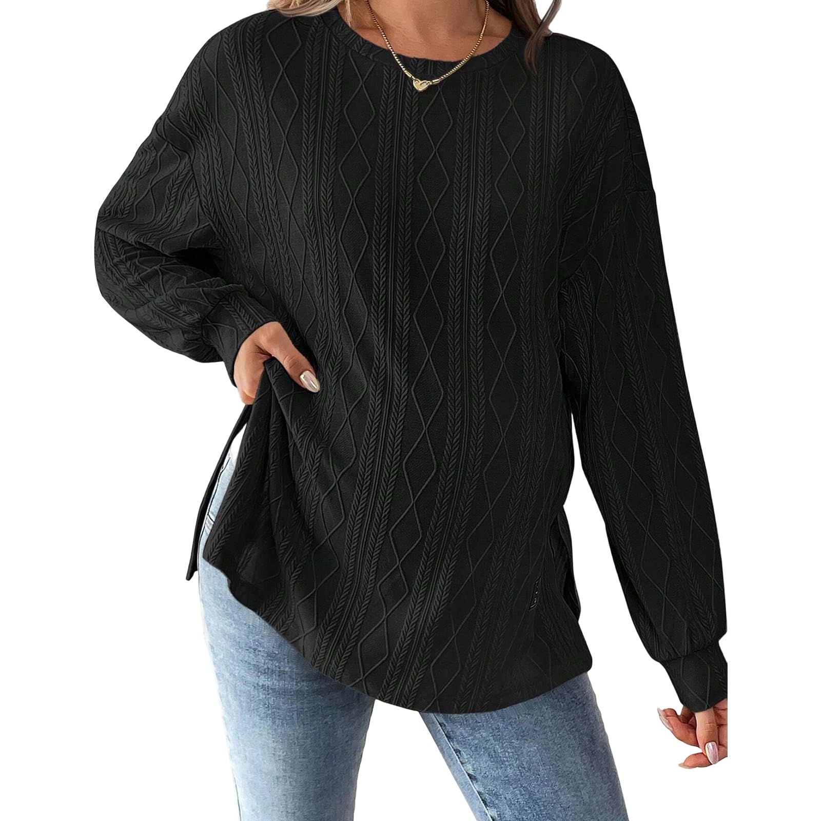 Bequemes, elastisches Schwangerschafts-Top für Freizeit- und Büro-Outfits, modisches Hemd, klassisch, Mutterschaft, Langarm-T-Shirt, Damen, T-Shirt, Polyester