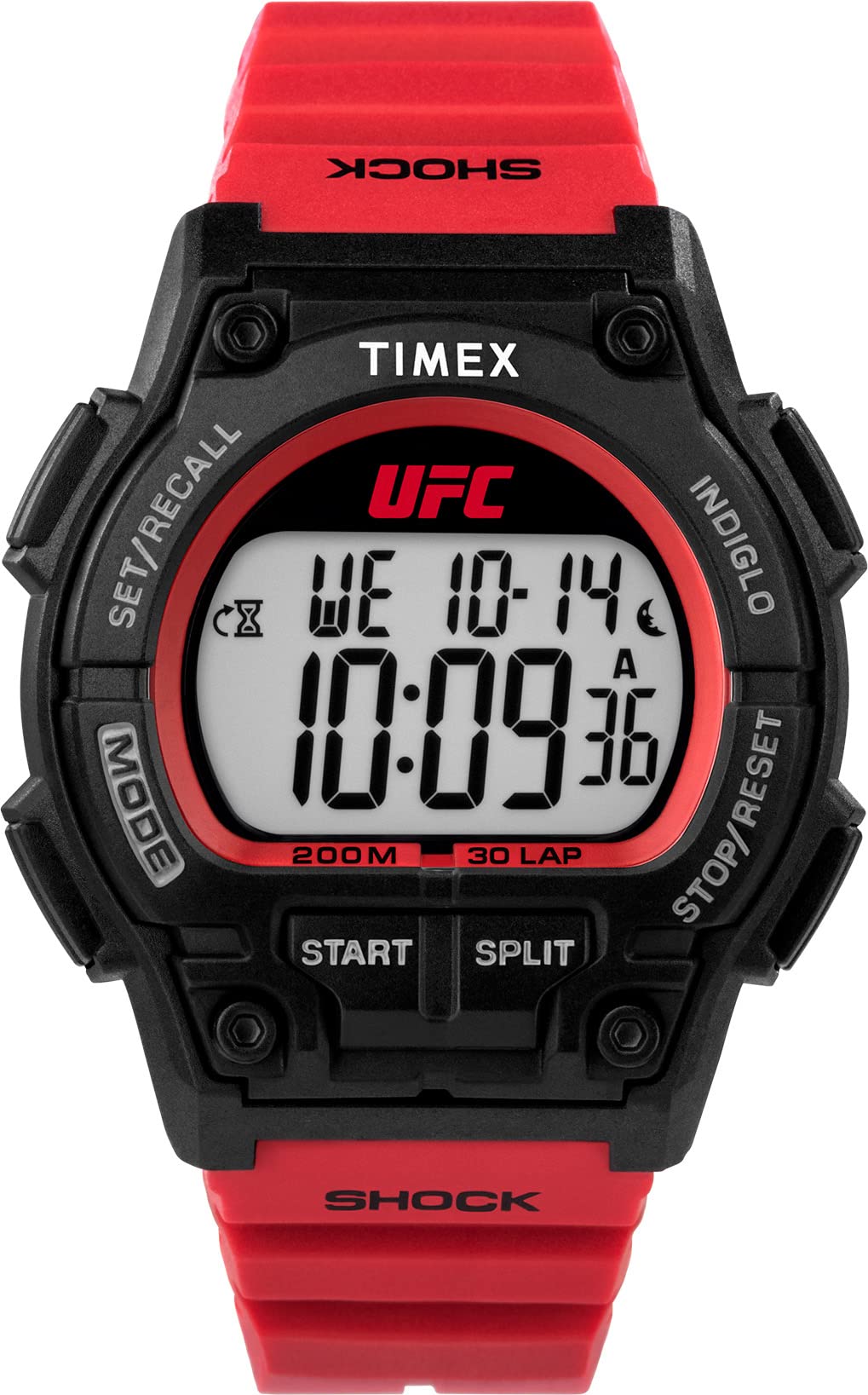 TIMEX UFC Strength Collection Mens Digital Digital Dial Coloured Resin Band Watch, Round Dial with 42 mm Case width - TW5M526000D (B0BYD891BC) Amazon Price History, Amazon Price Tracker