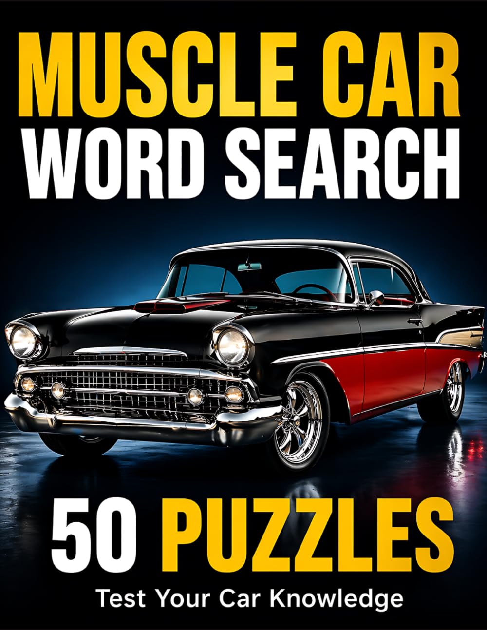Muscle Car Word Search for Adults: Classic American Cars, V8 Engines & Automotive Terms | Easy-to-Medium Puzzles for Men, Seniors & Car Lovers