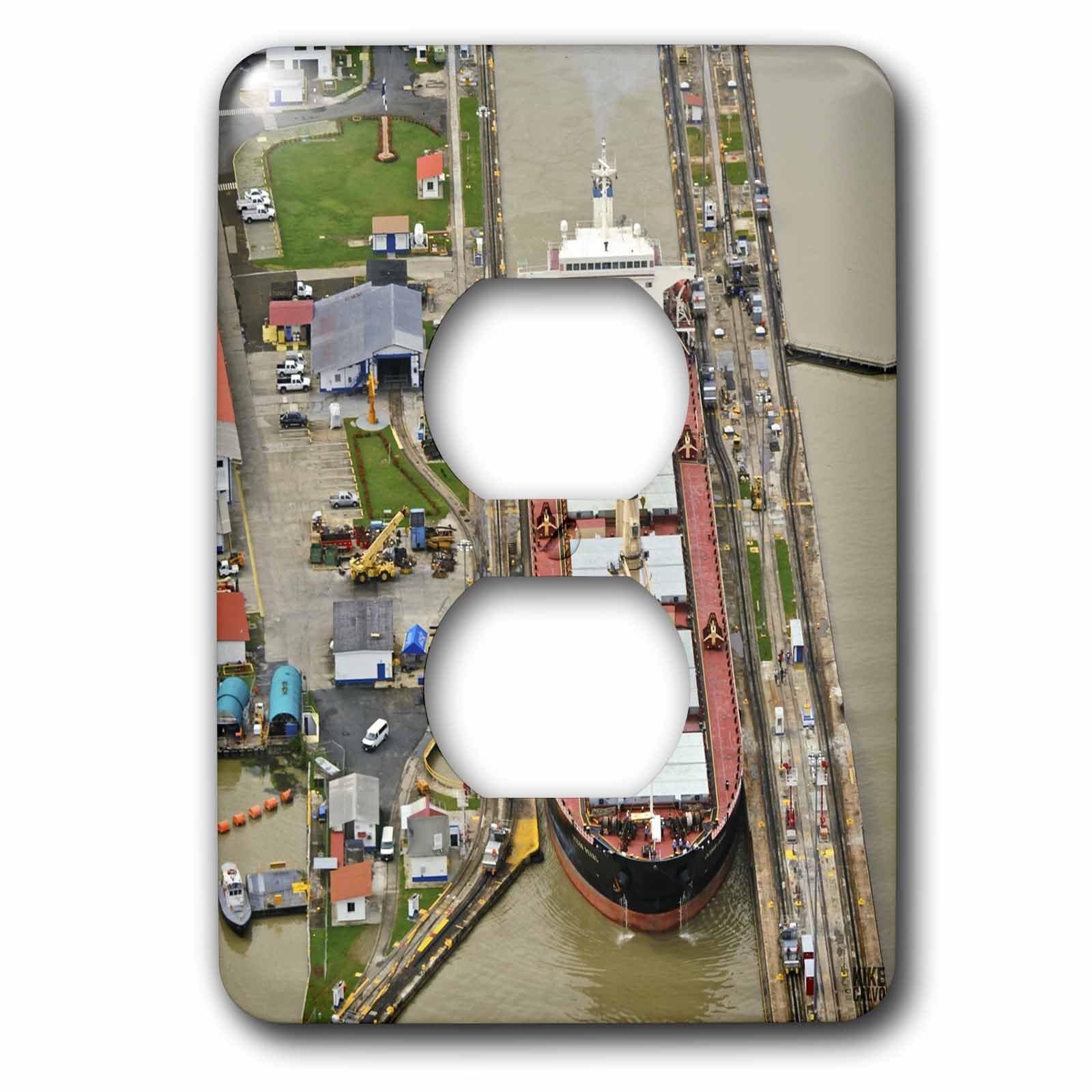 Récipient de Panama Canal cache-prise 3dRose pour remplacer une plaque électrique jaunie