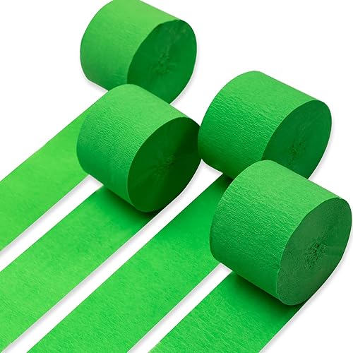 Miniatura 55 de PartyWoo Serpentinas de papel crepé verde menta, 4 rollos de 328 pies para decoración de fiestas, bodas, cumpleaños, baby shower PartyWoo