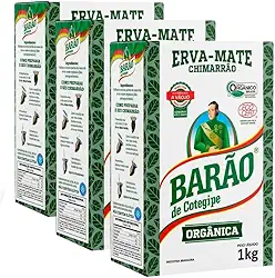 Kit Com 3 Erva Mate Orgânica o melhor Chimarrão Barão Cotegipe 3 Kg