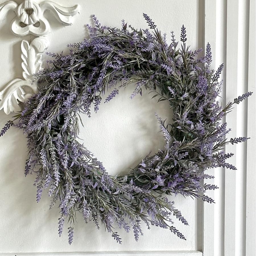 Künstlicher Lavendel Kranz 30cm / Blumenkranz Wie Echt