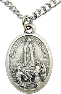 WJH Mary Mother of Jesus Our Lady Medal 3/4 Inch Metal Pendant with Chain