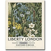 LUCKLYDOUDOU Wall Art Canvas Print Liberty London Flower Market Print Retro Botanical Floral Poster Living Room and Bedroom Office Decoration 12x18inch Without Frame