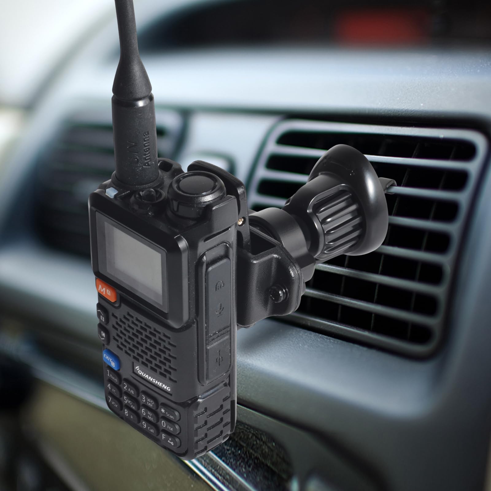 Uchwyt na Walkie Talkie z Wentylacją Samochodową Uniwersalny, Kompatybilny z Motorola Baofeng Icom