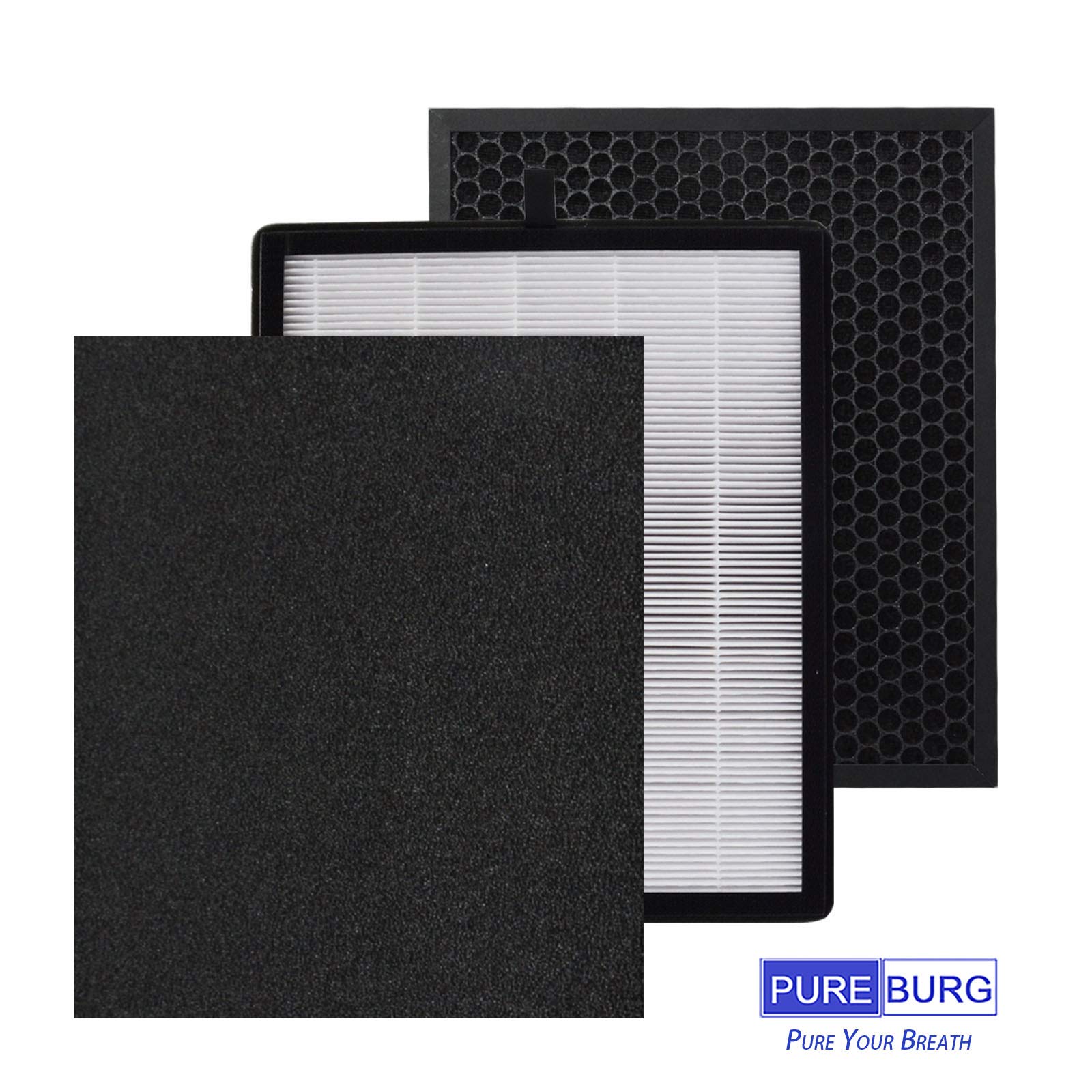 PUREBURG Kit de filtro HEPA de repuesto compatible con Zigma Aerio-300