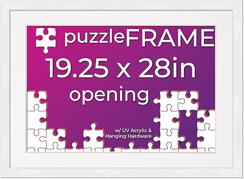 Miniatura 69 de Poster Palooza Kit de marco de rompecabezas de 26.5 x 38.5 pulgadas, incluye hojas de pegamento para rompecabezas, marco de rompecabezas de madera