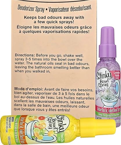 Vista 2 de Juego de 4 desodorantes para baño de inodoro de 1.85 onzas, con aroma cítrico fresco y aroma a lavanda