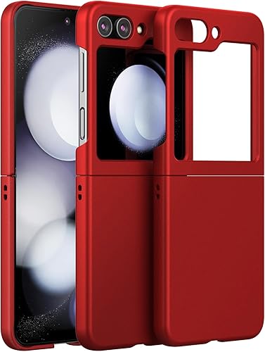 Miniatura 8 de Eastcoo Funda delgada para Galaxy Z Flip 5, parte trasera de policarbonato duro, sensación esmerilada, soporte de carga inalámbrica, ligera, a