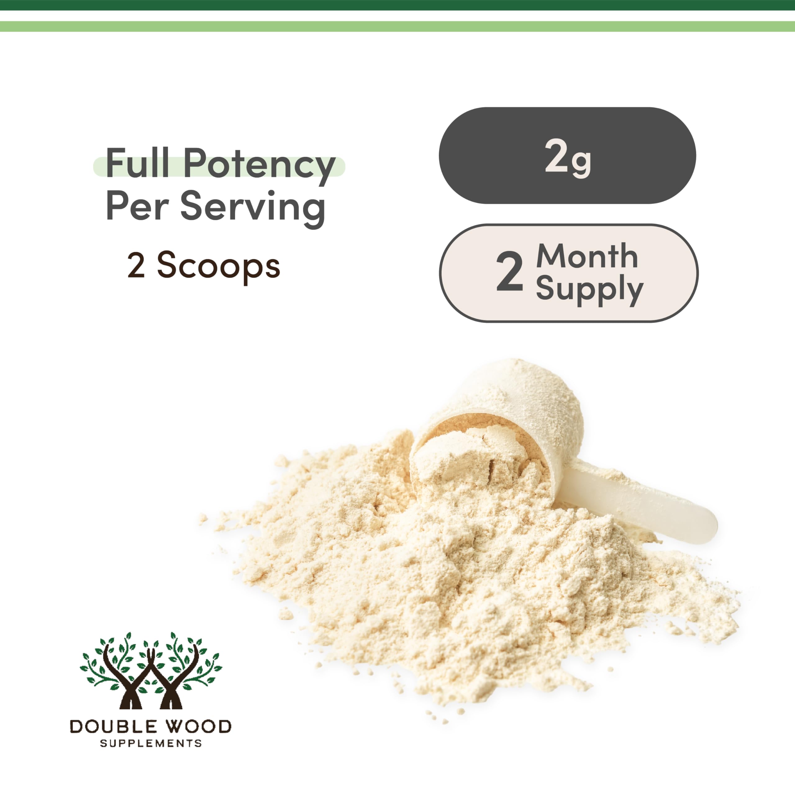 Double Wood Supplements Bovine Colostrum Powder for Women and Men, for Gut Health, Skin & Hair, Immune Support (120 Grams, 60 Day Supply - Standardized to 30% Total Immunoglobulins and 60% Protein) — Amazon image 3