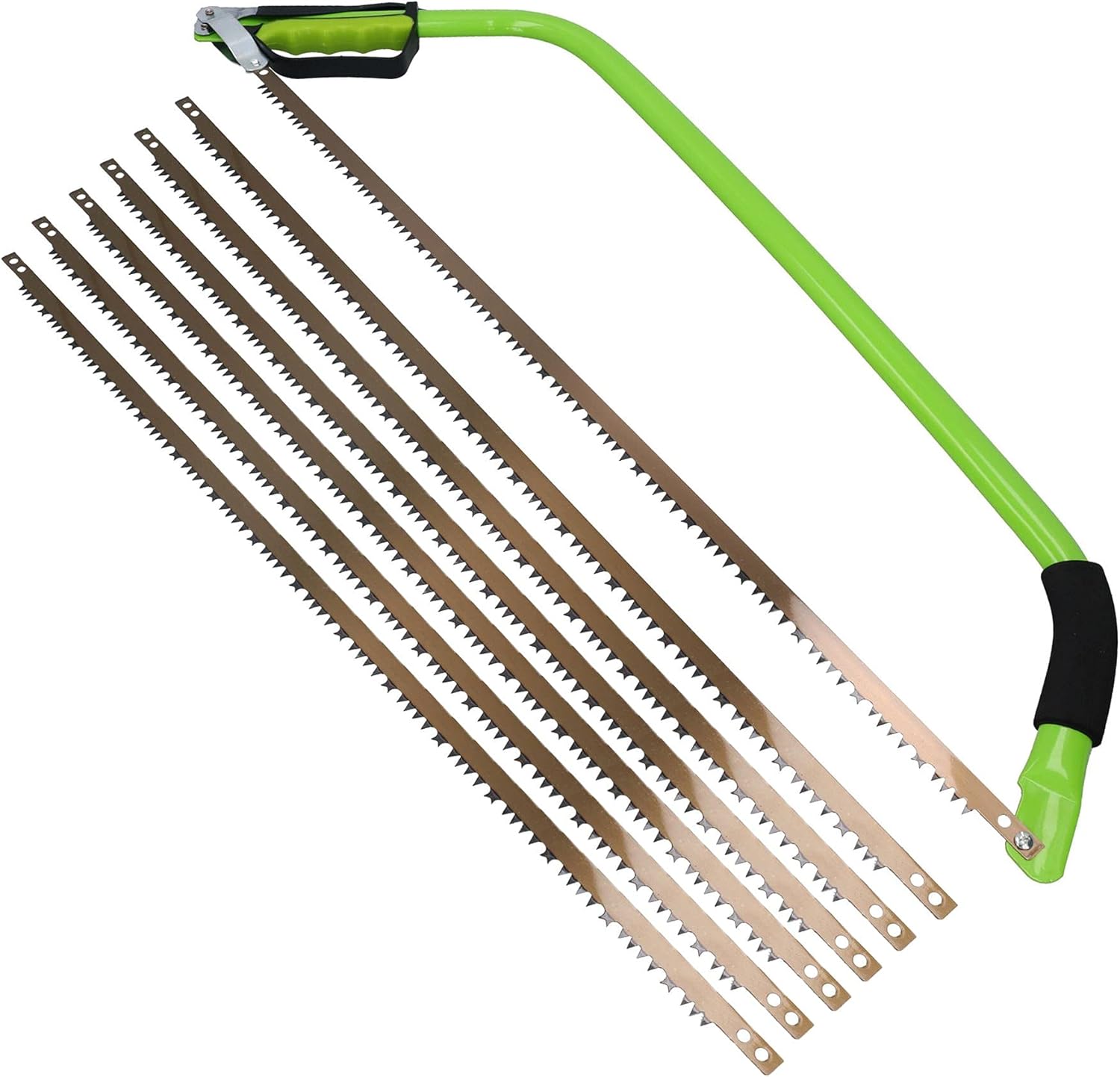 30" Heavy Duty Bow Saw Tree Wood Branch Log Cutter with 6 Spare Blades