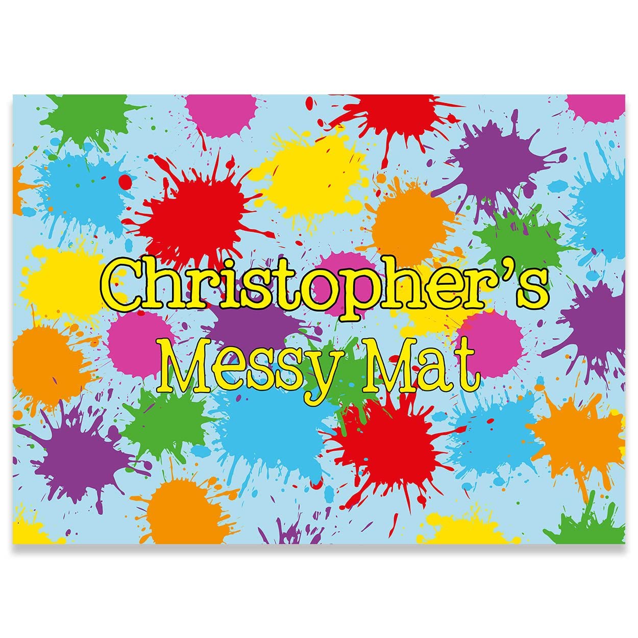 Paper Themes Girls Messy Colours Personalised Messy Mat Plastic Table Cloth Wipe Clean Protect Your Table And Floor From Spills And Accidents ((Xl) 150 X 110 Cm, )