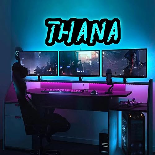 Miniatura 10 de Letrero de etiqueta de jugador personalizado, letrero de neón para habitación de jugadores, letrero LED para sala de jugadores, luces LED para