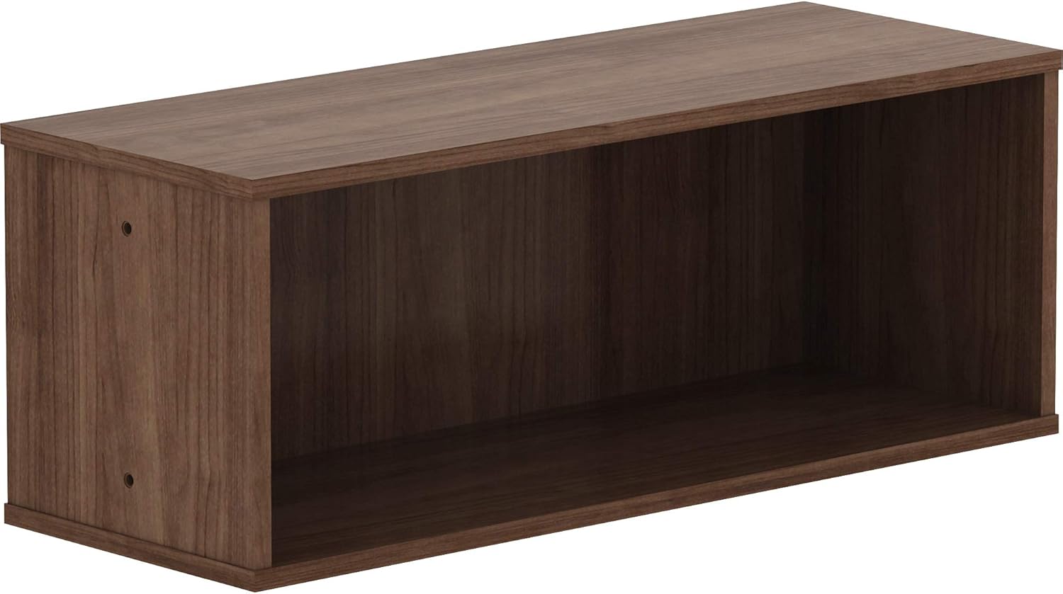 Lorell, LLR90280, Panel System Open Storage Cabinet, 1 Each, Walnut