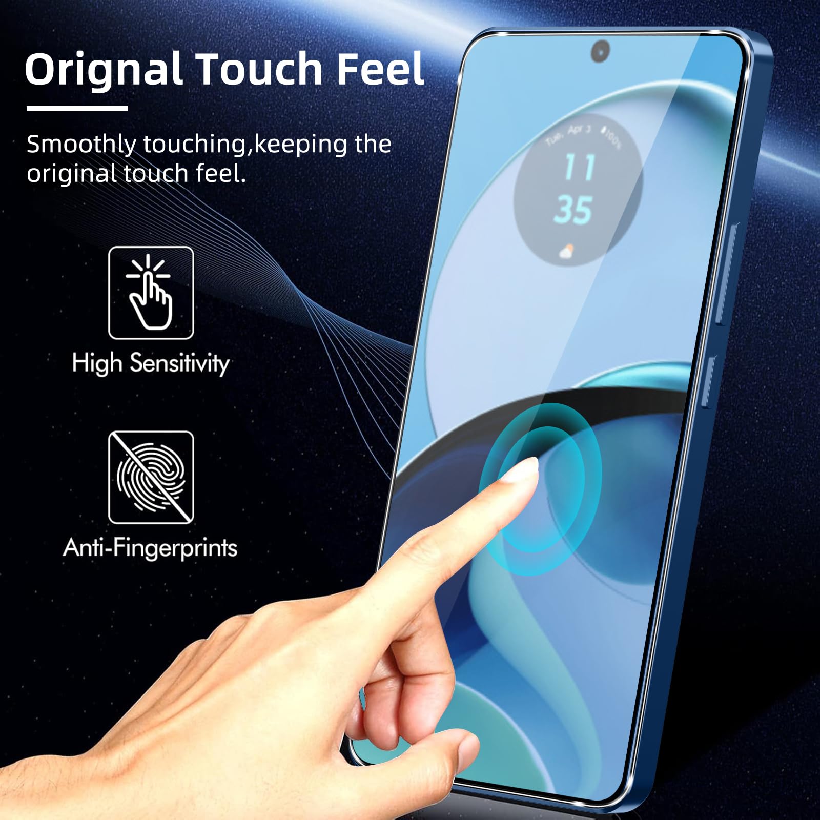 MiRowy Privacy Pellicola Protettiva Per Motorola Moto G14, [2 2