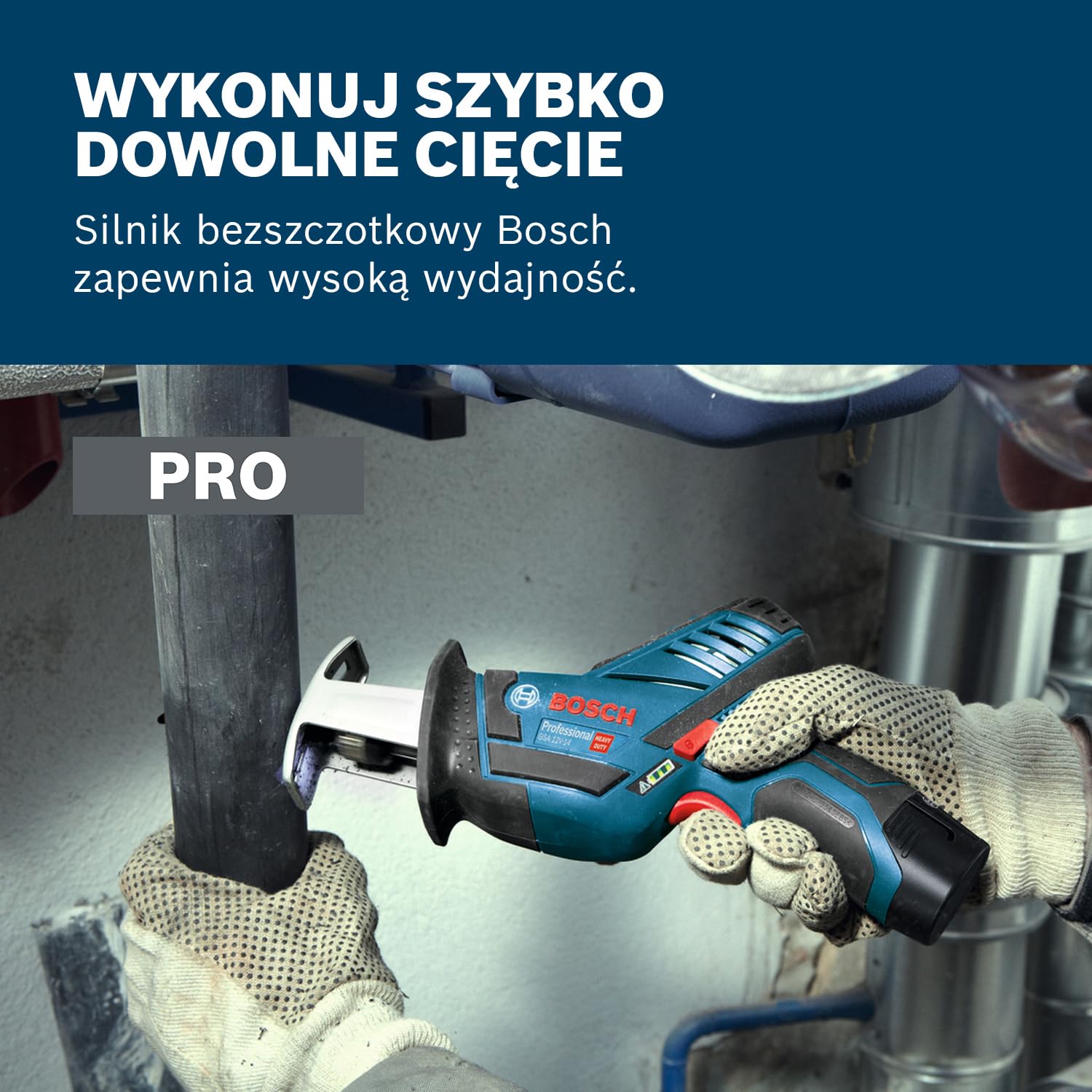 Bosch PRO GSA12V-14-2 piła szablasta w systemie 12 V (brzeszczoty, opakowanie kartonowe)