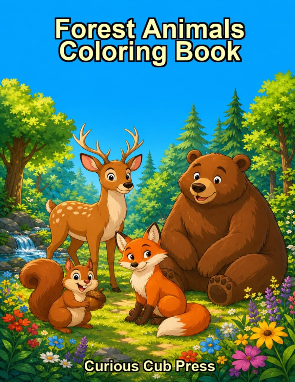 Forest Animals Coloring Book: Explore and Color 20 Amazing Animals of the Forest (Curious Cub Press Coloring Books)