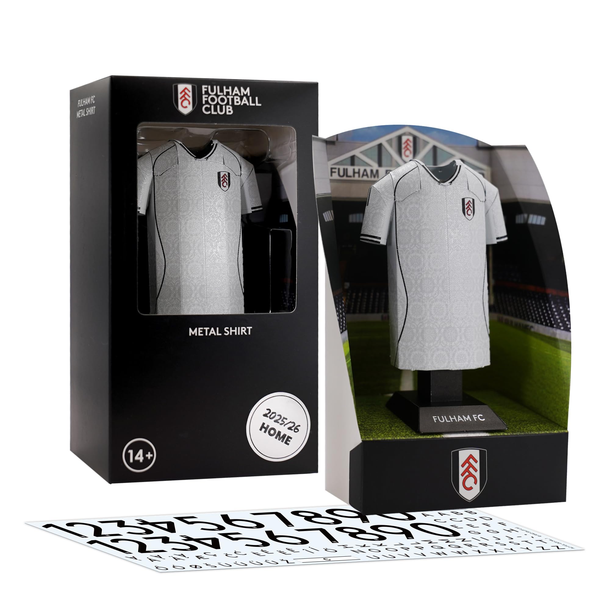 Fulham FC 25/26 Home Metal Football Shirt, Officially Licensed Miniature Alloy Replica Jersey Collectible Display Gift - Image 2