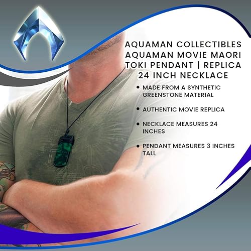 Vista 6 de SalesOne LLC Aquaman Collectibles Colgante Maori Toki de la película Aquaman Réplica de collar de 24 pulgadas