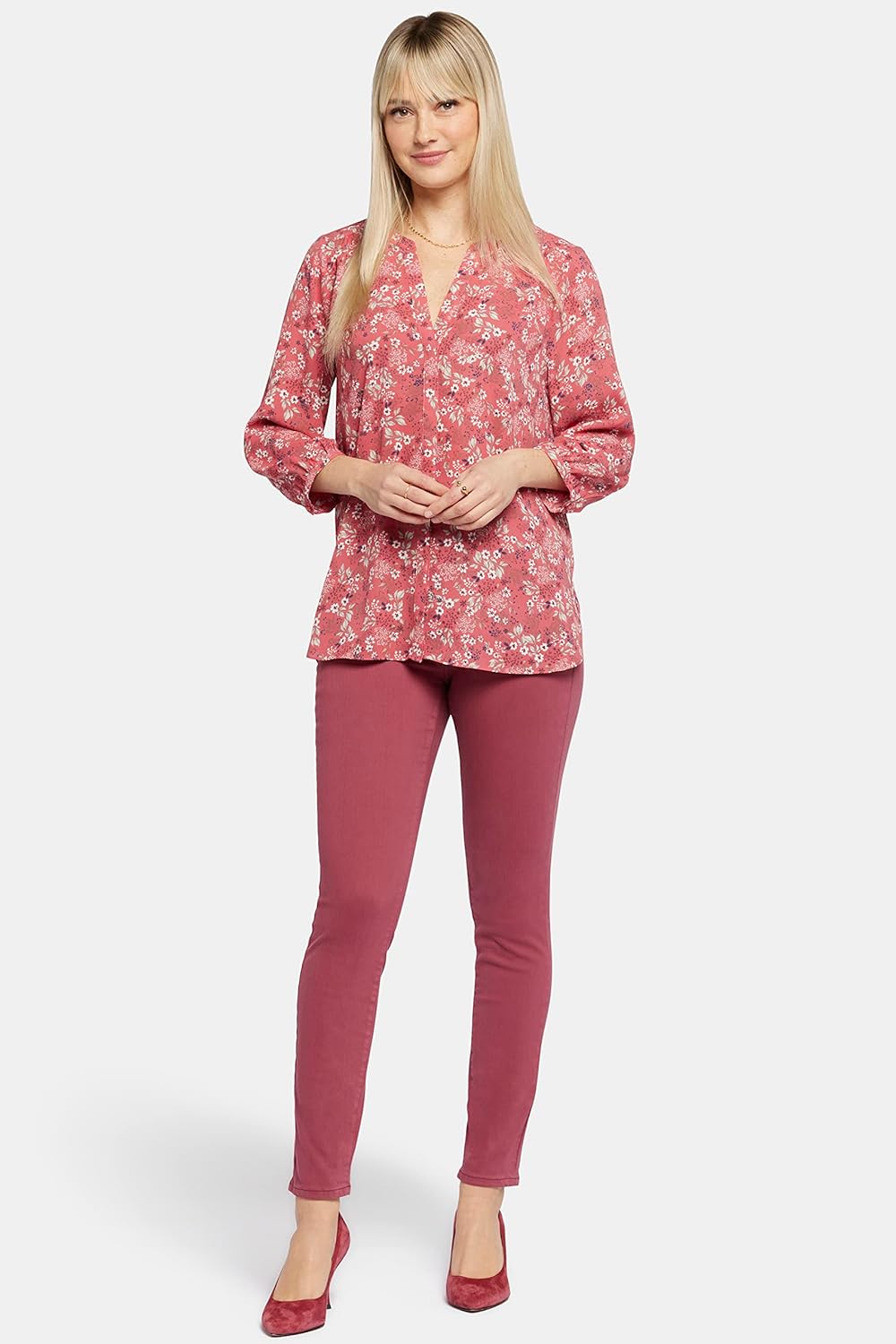 NYDJ womens Pintuck Blouse - Image 5