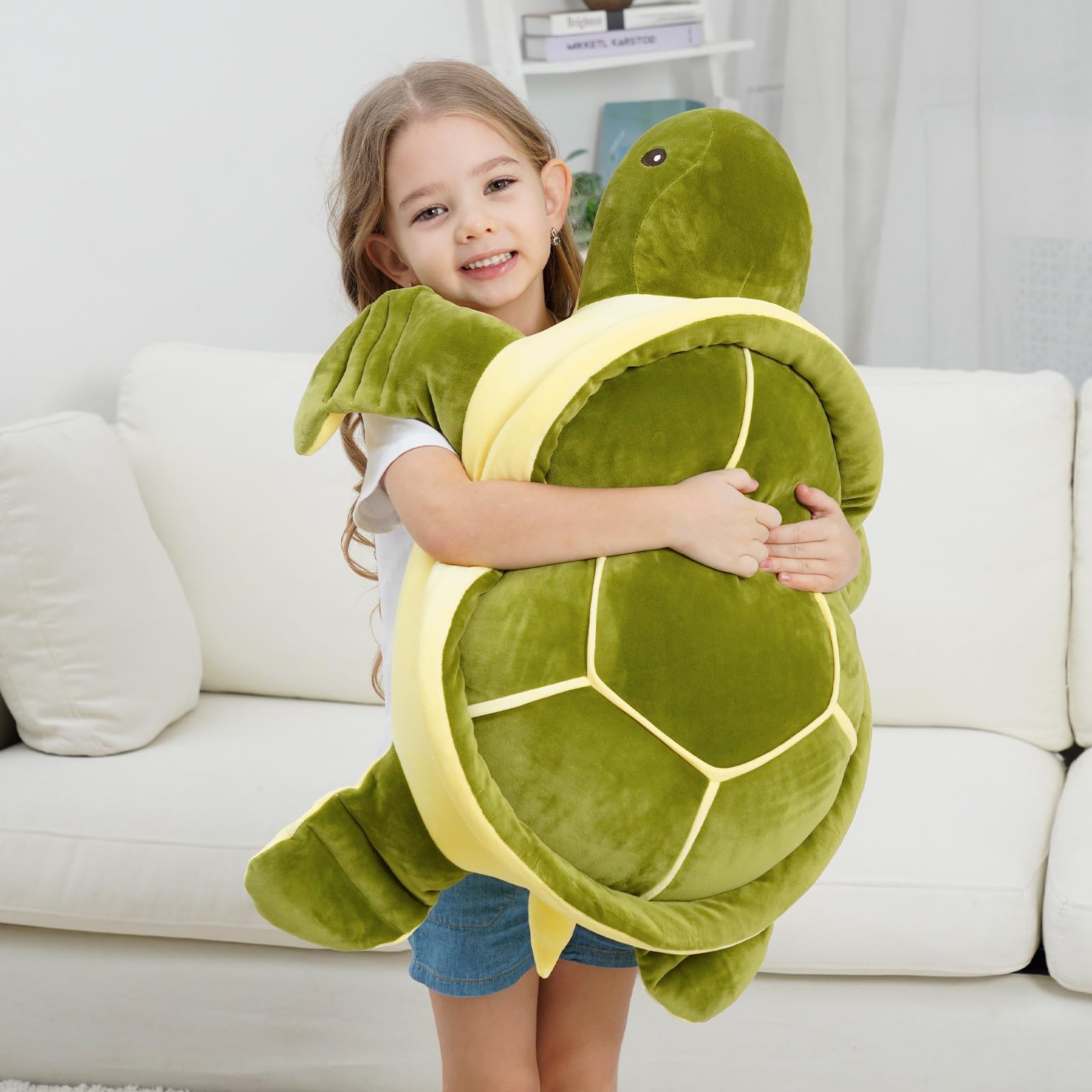 Dalmao 70cm Gigantyczny Żółw Pluszowa Zabawka, Miękki Żółw Pluszowa Poduszka, Morski Wypchane Zwierzęta Oceaniczny, Prezenty dla Chłopców, Dziewczynek, Urodziny, Wielkanoc