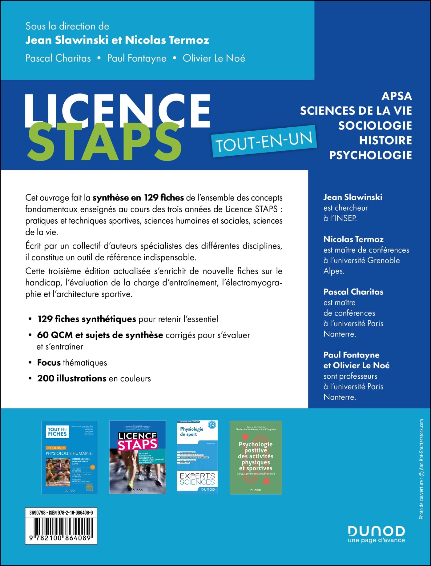 Licence STAPS Tout en un - 3e éd: 129 fiches de cours, 60 QCM et sujets de synthèse