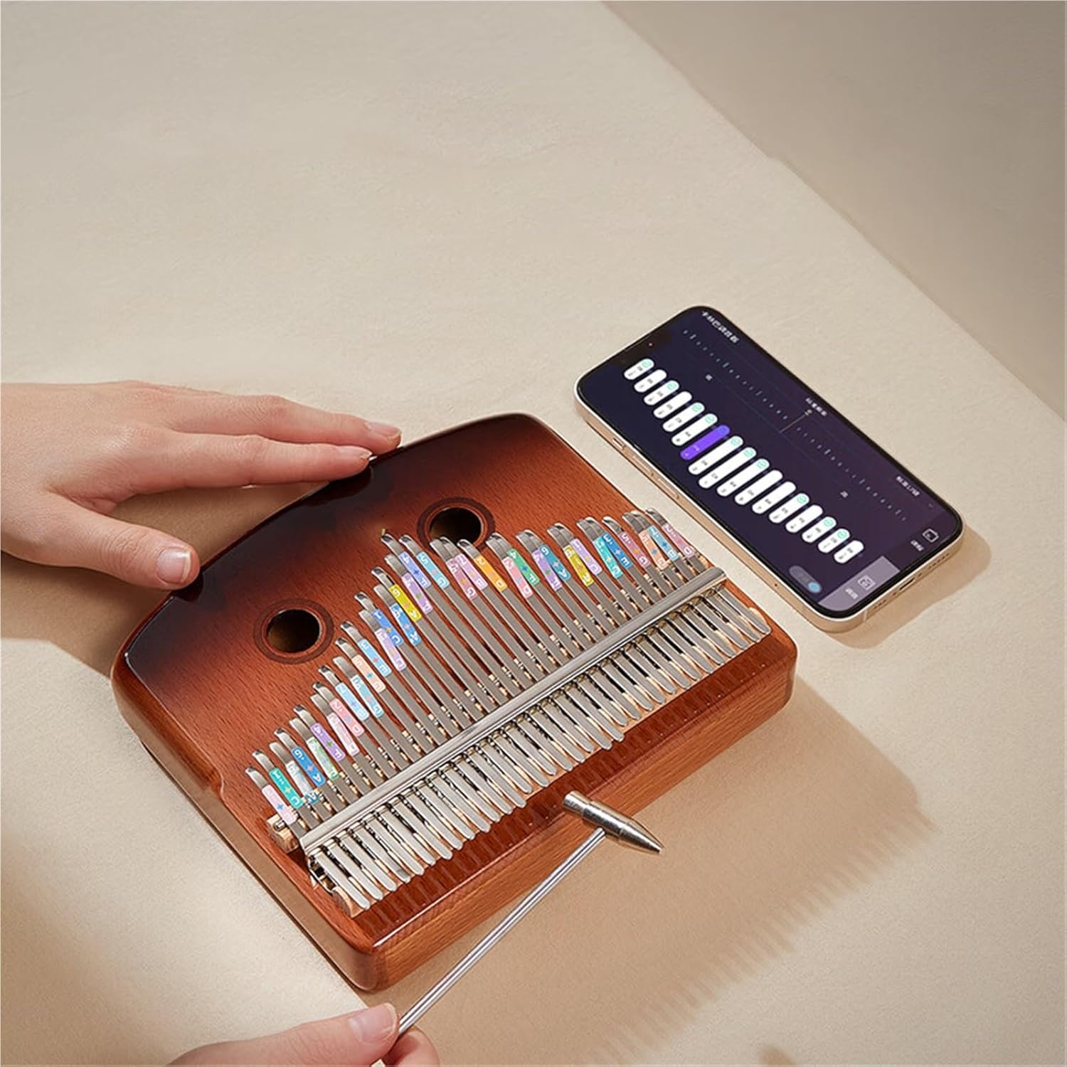 Beginners Kalimba 34 Note Kalimba Thumb Piano Solid Wood Performance Grade Instrument.