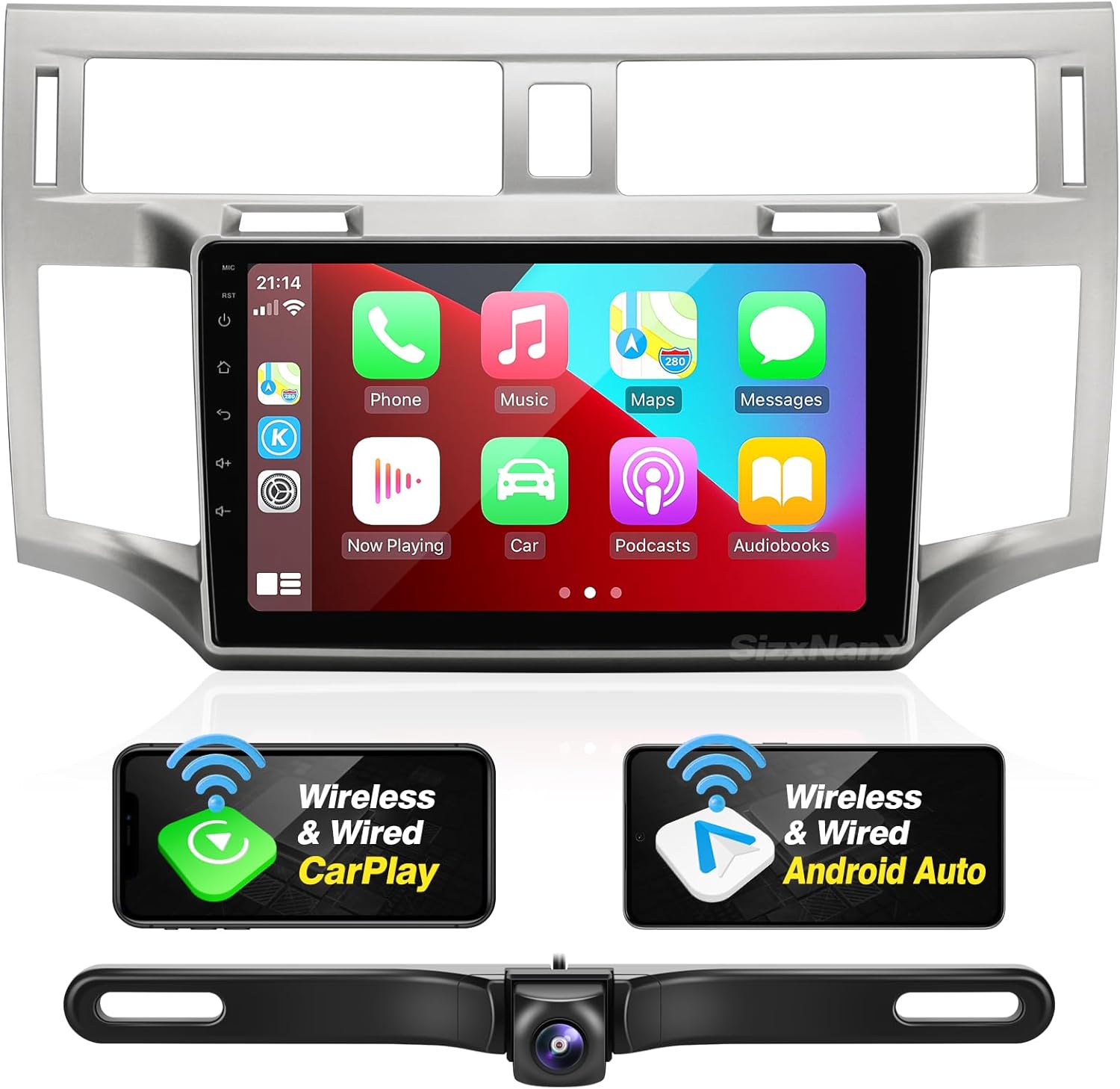 for Toyota Avalon Radio Compatible with Wireless Carplay Android Auto,Car Stereo Upgrade Bluetooth Navigation GPS WiFi FM AM Multimedia Player Backup Camera Touch Screen 8-Core Head Unit