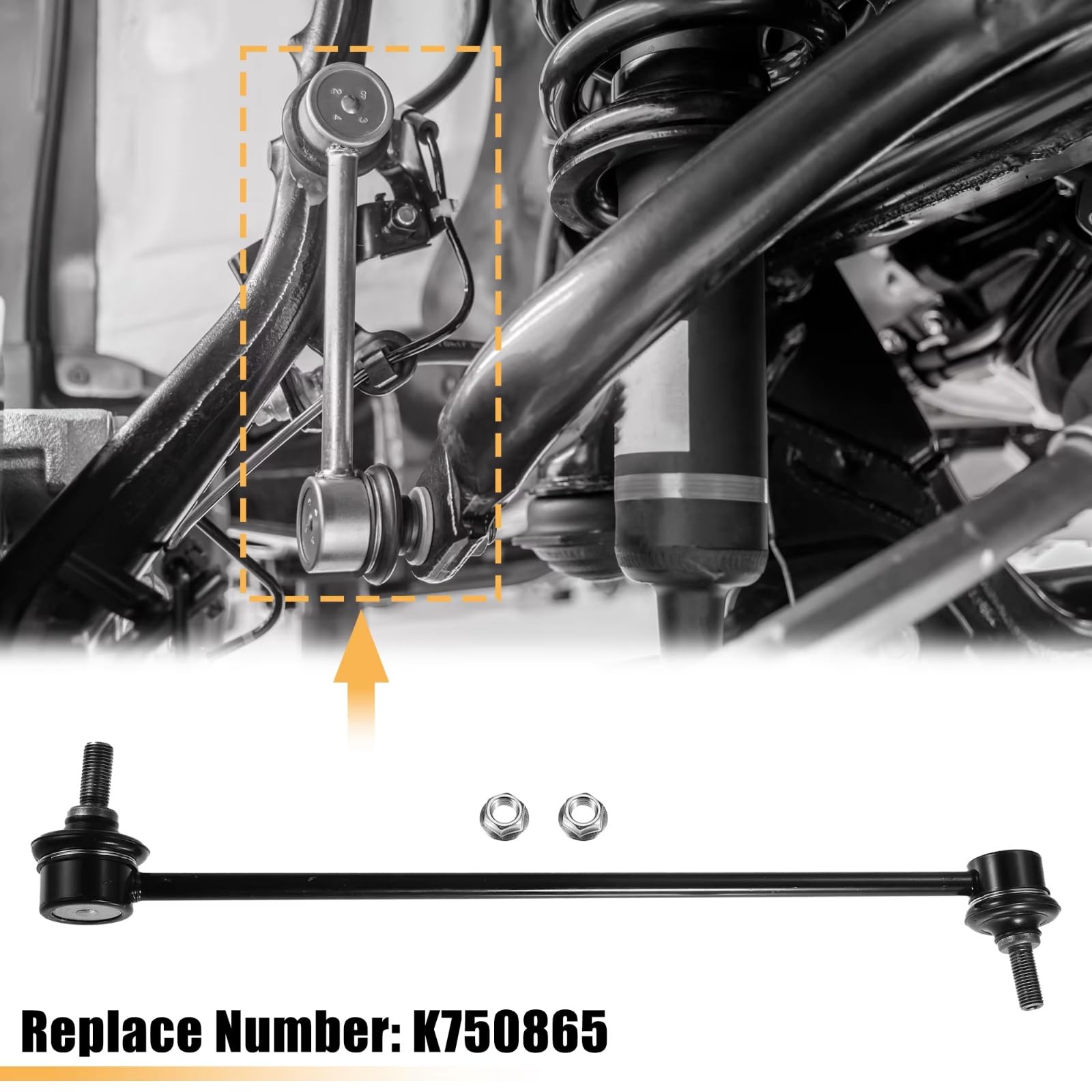 2 Piezas de bieletas de Barra estabilizadora Delantera y Trasera 51320TBAA02 Compatible con Civic 2016-2017 para Civic 1.5L 2018-2019 para Insight 2019