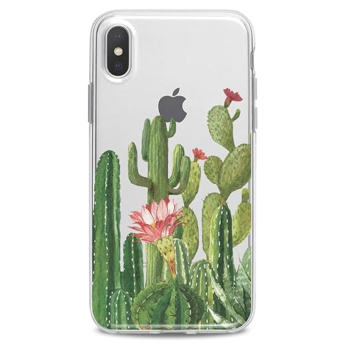 Miniatura 7 de Funda compatible con iPhone 14 13 Pro Max 12 Mini 11 Xs X 8 Plus Xr 7 SE 6s 5 flexible impresión de silicona verde plantas lindas flores niñas