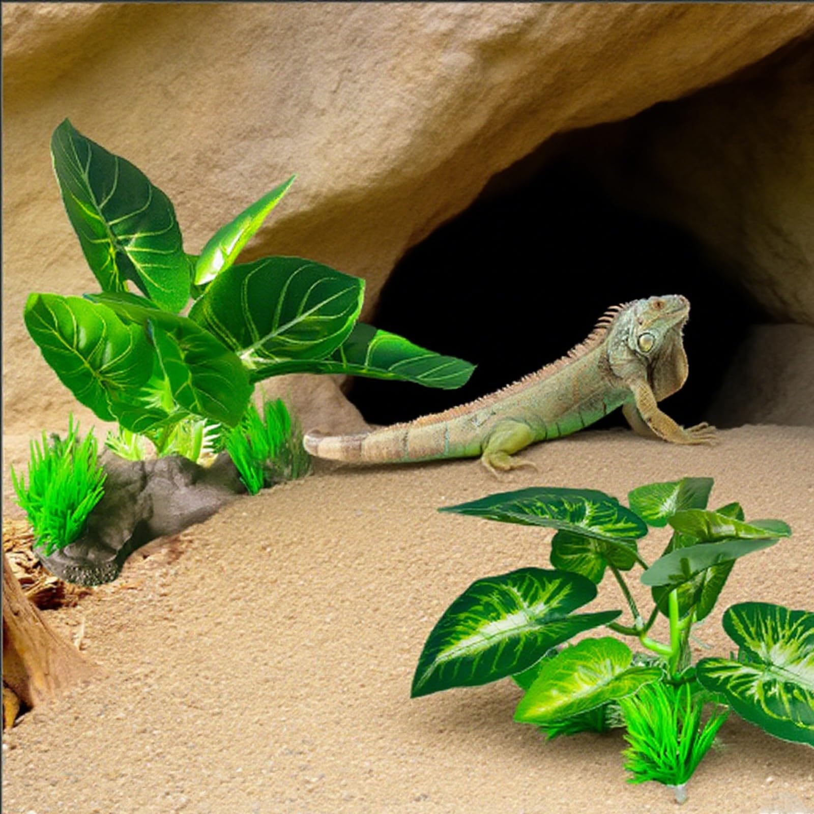 3 Pièces Plante Artificielle Exterieur, Decoration Aquarium Fleur Artificielle, Plante Artificielles Interieur Gazon Artificiel, Plantes Artificiella Décoration Aquarium pour Artificielles