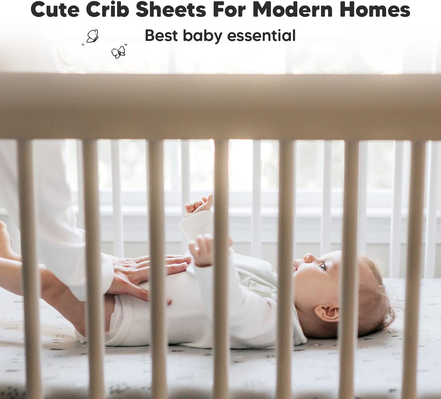 KeaBabies 2-Pack Organic Crib Sheets for Boys, Girls - Jersey Fitted Crib Sheet, Baby Crib Sheets Neutral, Crib Mattress Sheet, Cotton Crib Sheets, Soft Baby Sheets for Crib, Unisex Crib Fitted Sheet