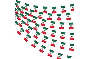 Banners of Independence: 32.8ft of Vibrant Mexican Spirit for Your Fiesta