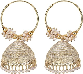 Shining Diva Fashion Latest Stylish Traditional Hoop Jhumki Earrings for Women & Girls Price In India