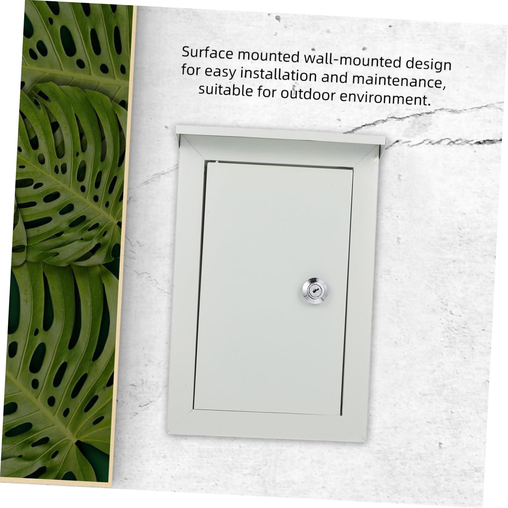 Coffret Électrique Extérieur en Aluminium Beige à Montage Mural