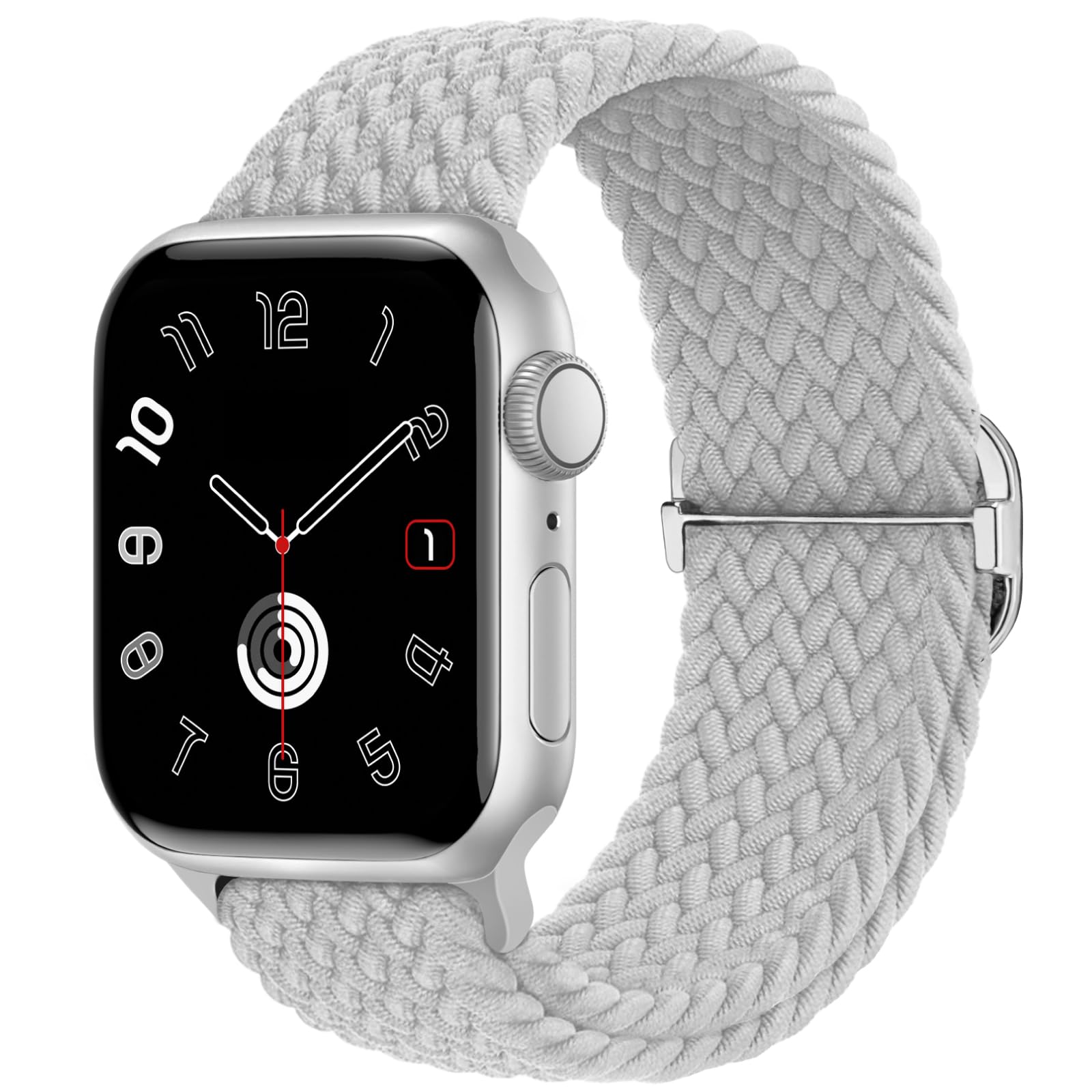 Braided Stretchy Band Compatible for Apple Watch Bands 40mm 41mm 42mm 38m 44mm 45mm 46mm 49mm Women Men, Elastic Nylon Solo Loop Sport Strap Wristband for iWatch Series 11 10 9 8 7 6 5 4 3 SE/Ultra 2