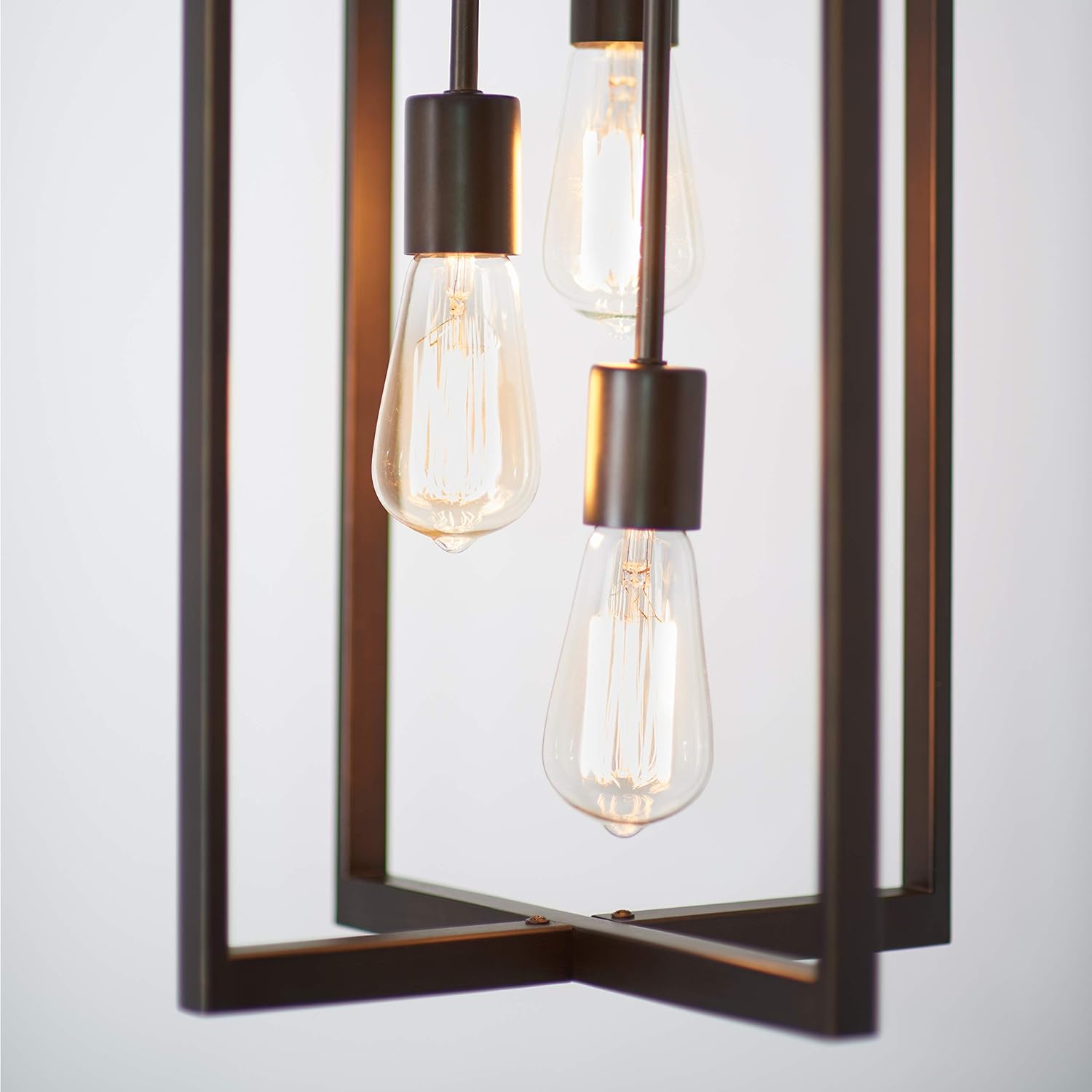 artika Yale Industrial Modern Semi-Flush Mount Light Fixture, Bronze Finish - Ideal for Dining Room, Kitchen Light, Entryway, Made of Steel, Bulb Included