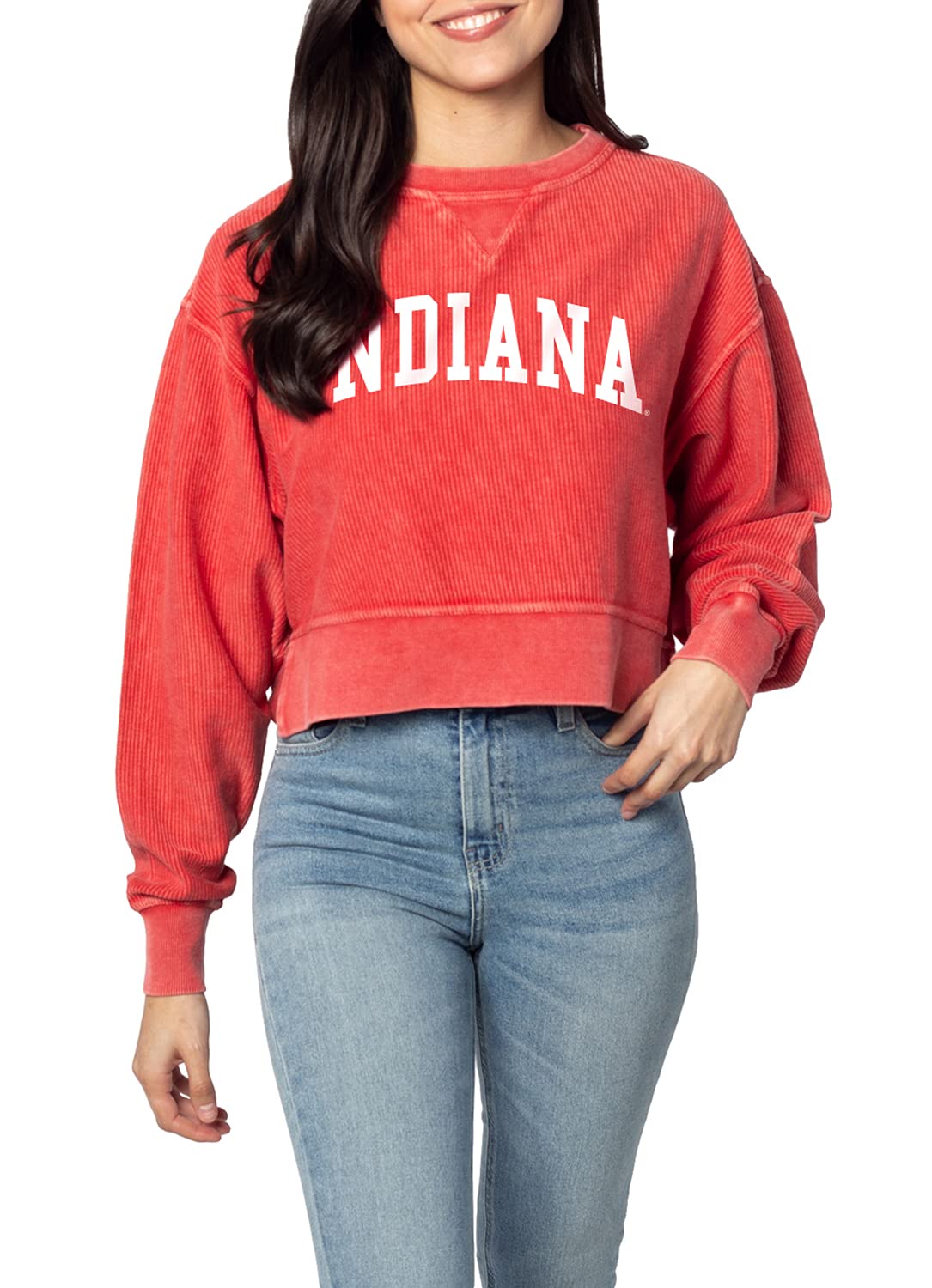 chicka-d NCAA womens Corded Boxy Pullover