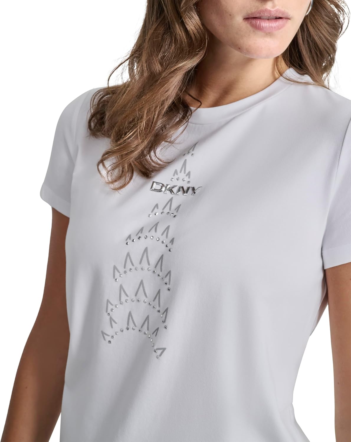 DKNY Womens Logo Short Sleeve Casual T-Shirt - Image 5