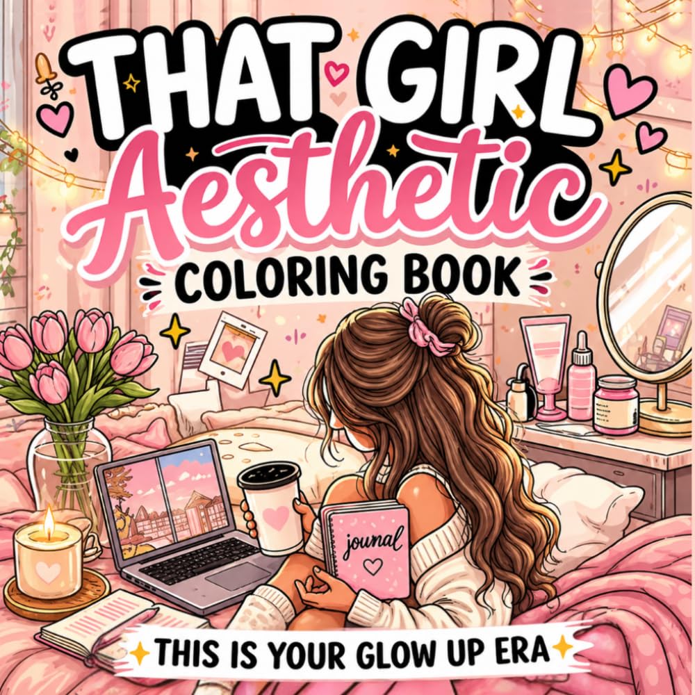 That Girl: Aesthetic Coloring Book for Adults & Teens | Glow Up Era, Cozy Self-Care Moments, Soft Life Vibes, Cute Illustrations for Relaxation