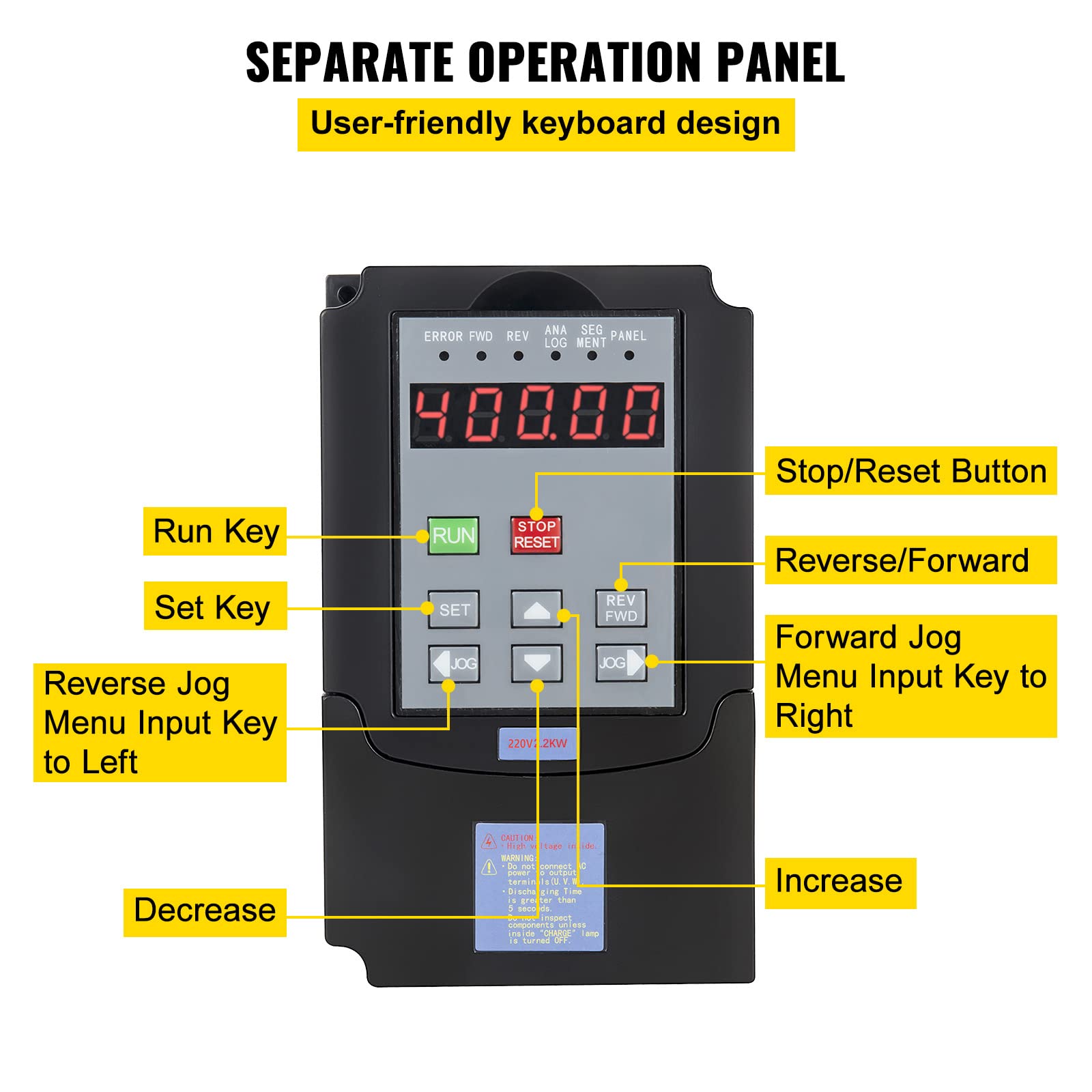 Ailao Frequentieomvormer 220V 0,75KW VFD motortoerentalregelaar 1 fase ingang 3 fasen uitgang CNC numeriek gestuurde frequentieomvormer met 2m verlengkabel Ailao Frequentieomvormer 220V 0,75KW VFD motortoerentalregelaar 1 fase ingang 3 fasen uitgang CNC numeriek gestuurde frequentieomvormer met 2m verlengkabel
