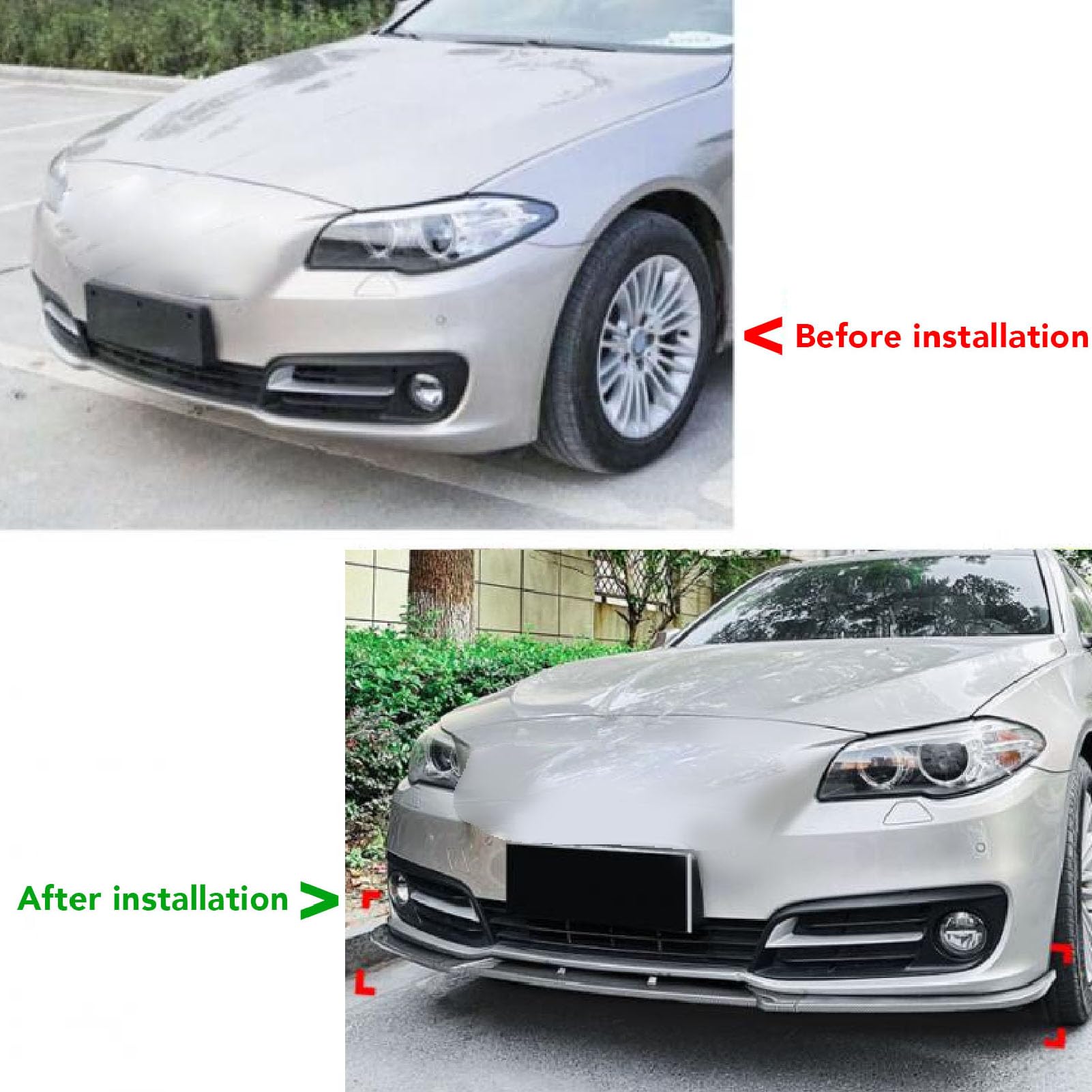 Lip Divisor Spoiler Protector, Skrzydło Ust Odporne (styl z włókna węglowego)